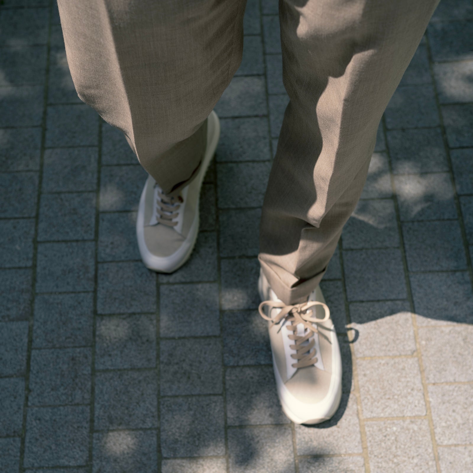 Handmade luxury sneaker CABOURG DTL hazel colour-way by Timothée Paris