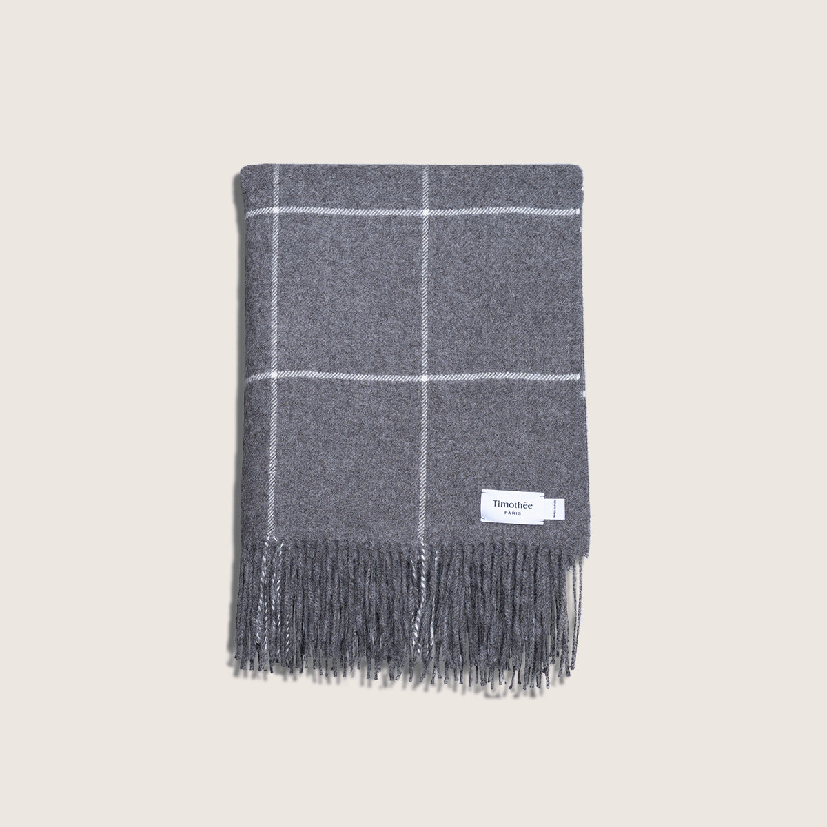 dark grey alpaca blanket by french-lifestyle brand timothee paris front view