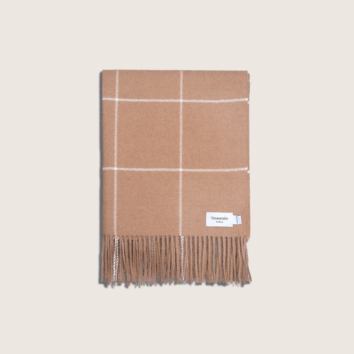 brown alpaca blanket by french-lifestyle brand timothee paris front view