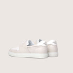 Handcrafted sneaker PYLA vanilla white womens size by French brand Timothée Paris back photo