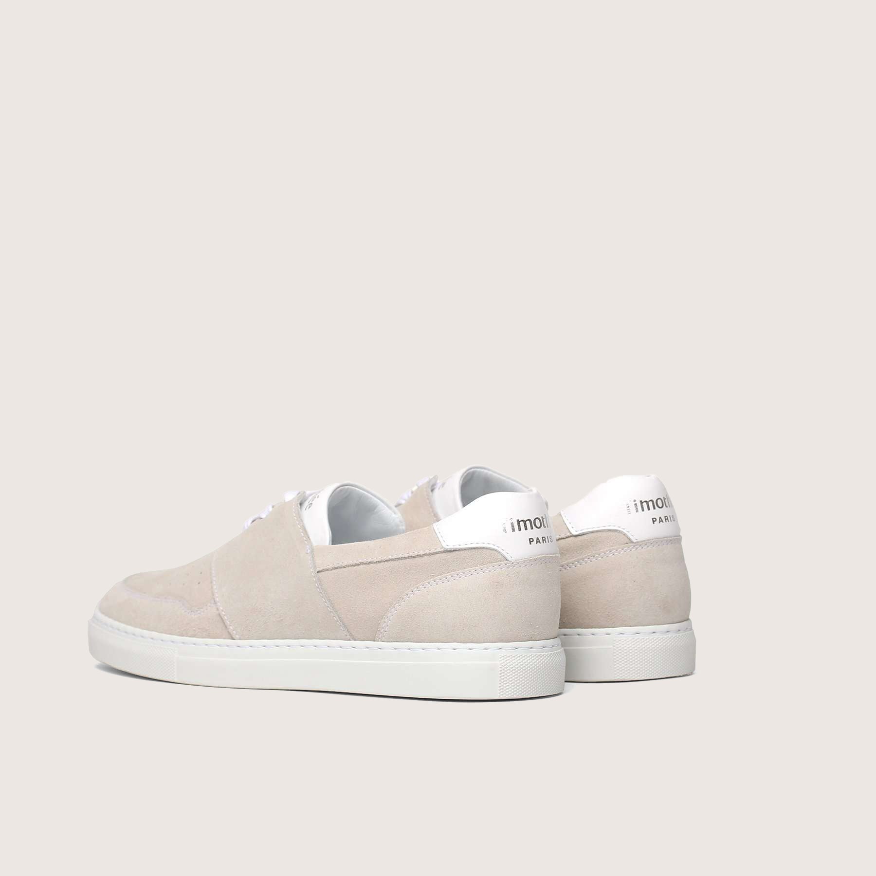Handcrafted sneaker PYLA wheat womens size by French brand Timothée Paris back photo