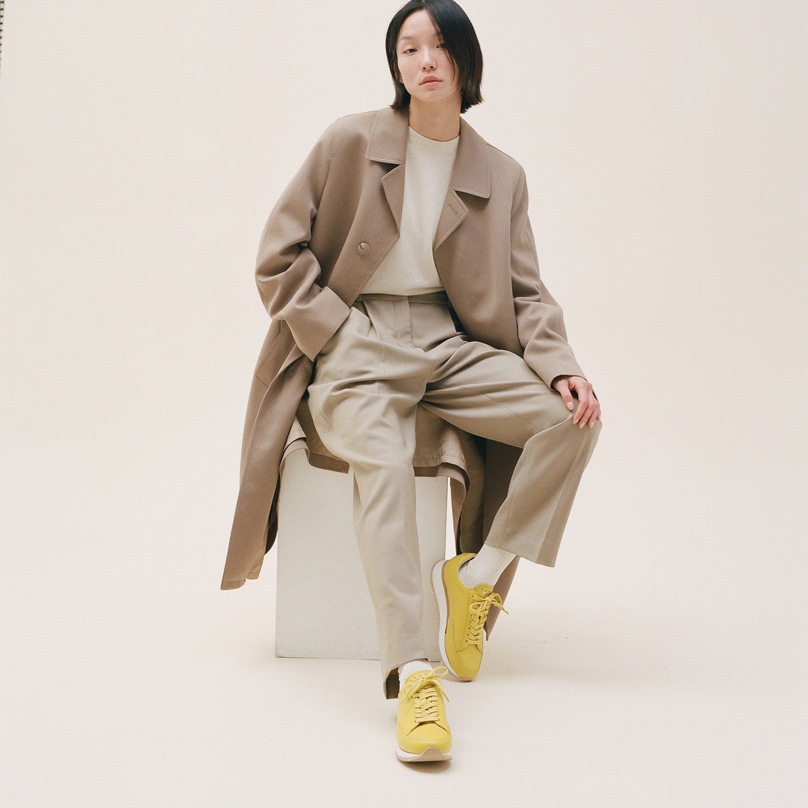 Sneaker CABOURG Jaune Beurre Femme