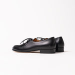 Timothée Paris Fixin black calf leather lace-up loafer, back view of the heel