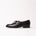 Timothée Paris Fixin black calf leather lace-up loafer with moccasin apron toe, side profile