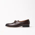Timothée Paris Fixin dark brown calf leather lace-up loafer with moccasin apron toe, side profile