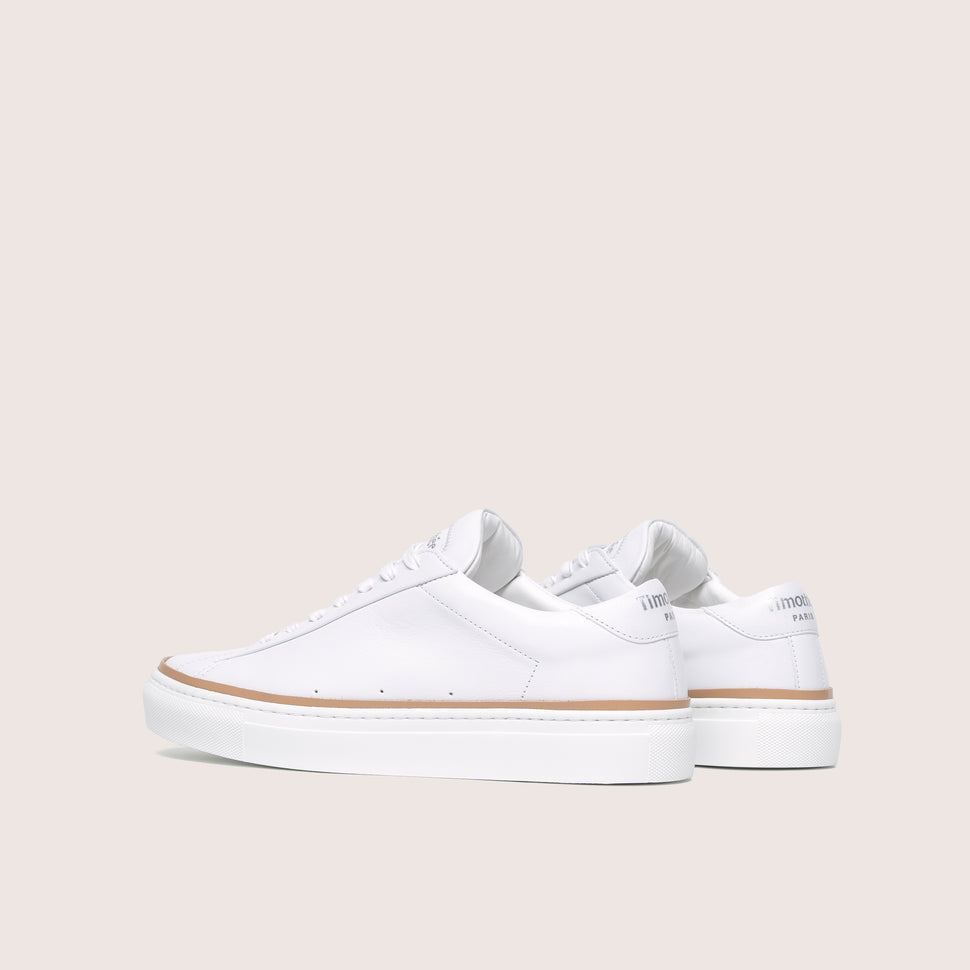 French handcrafted clean white sneaker Atlantique by timothee paris back photo 