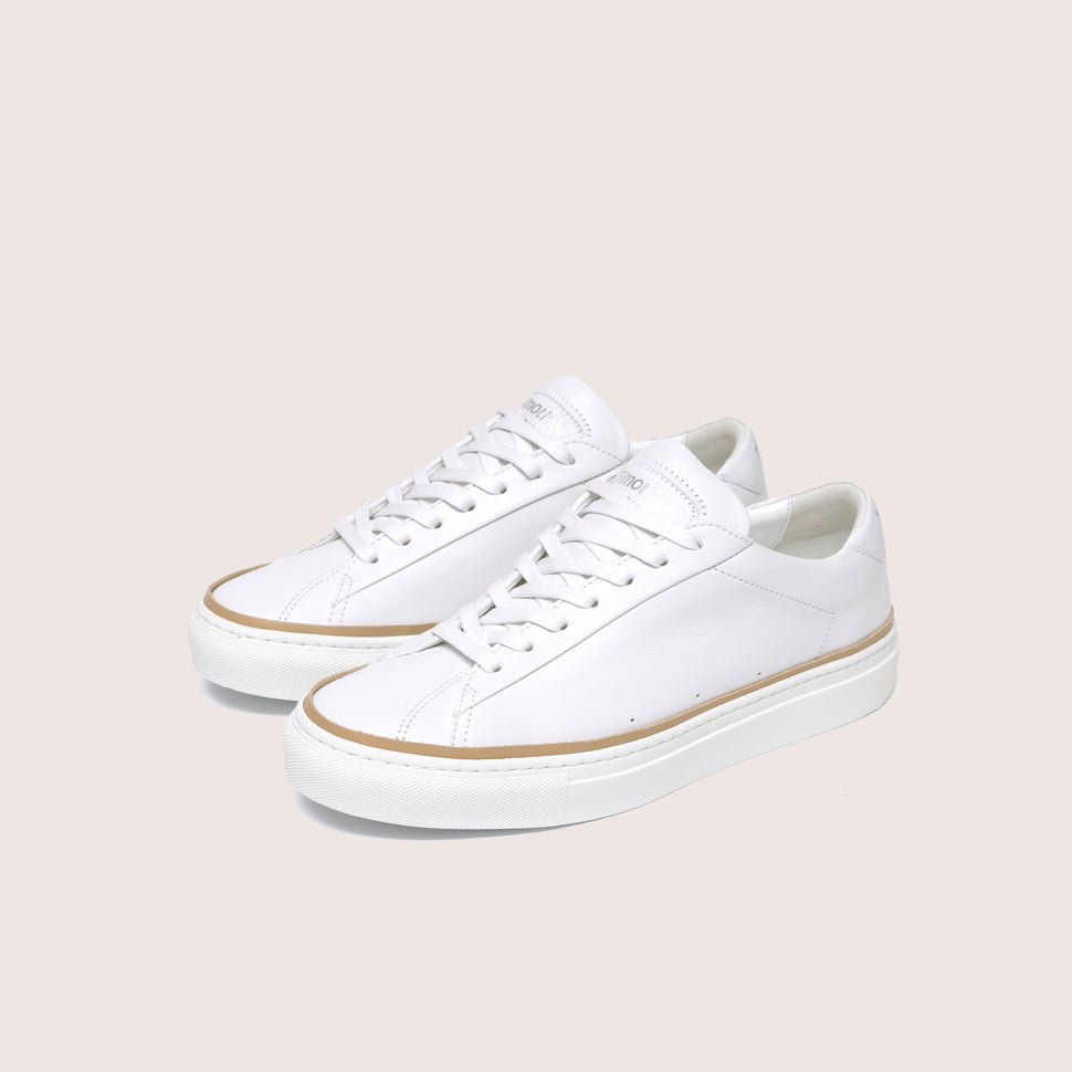 French handcrafted clean white sneaker Atlantique by timothee paris quarter photo 