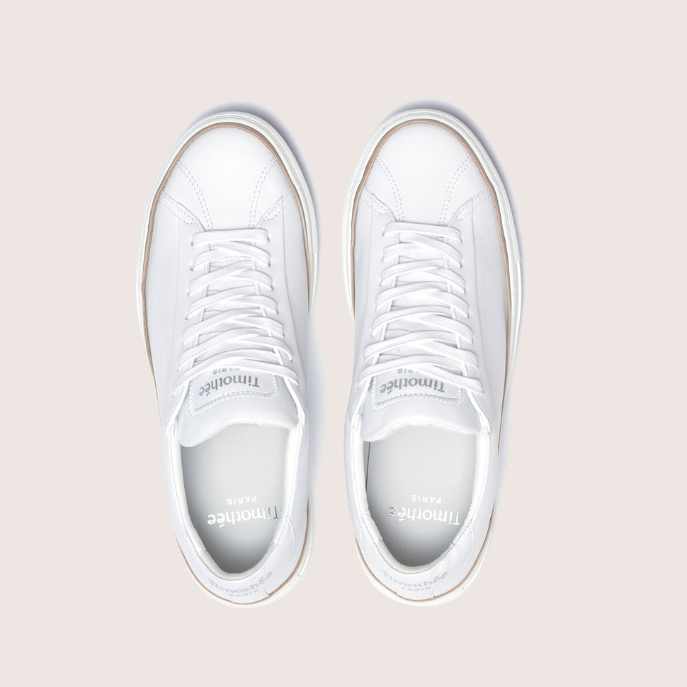 French handcrafted clean white sneaker Atlantique by timothee paris top photo 
