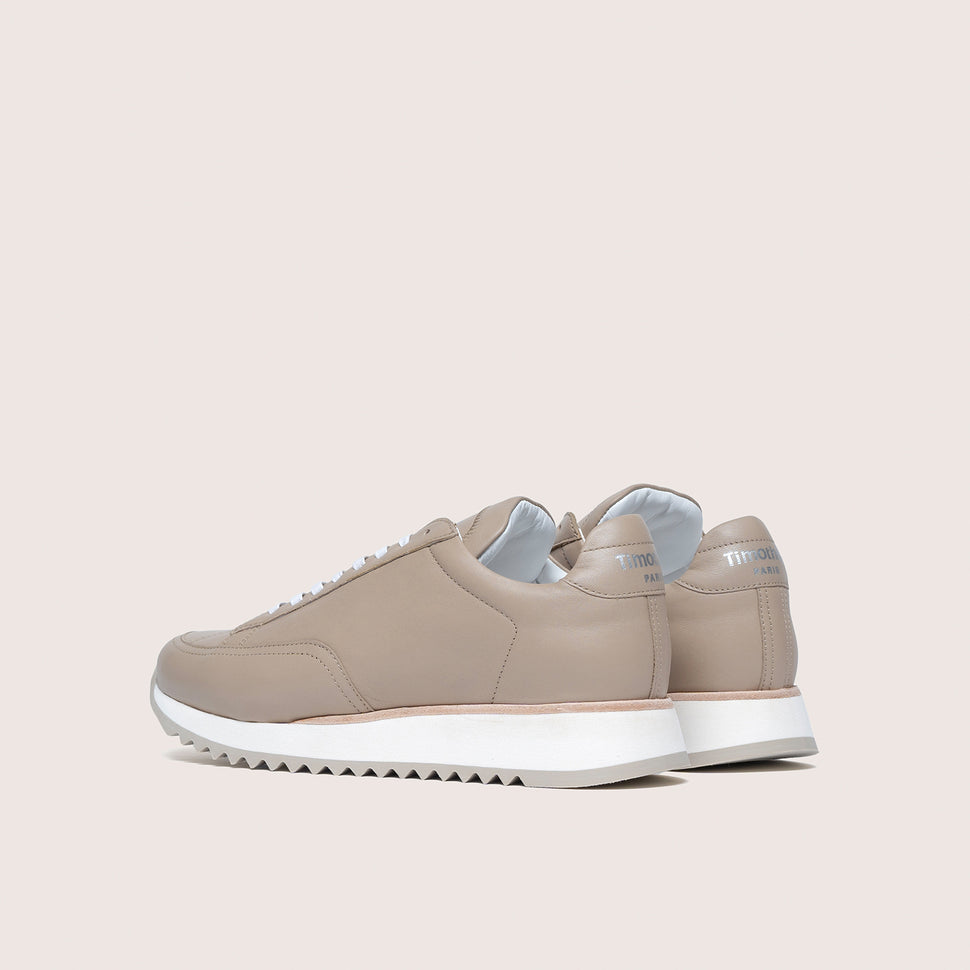 Timothee paris sneaker cabourg cloud taupe womens model back photo