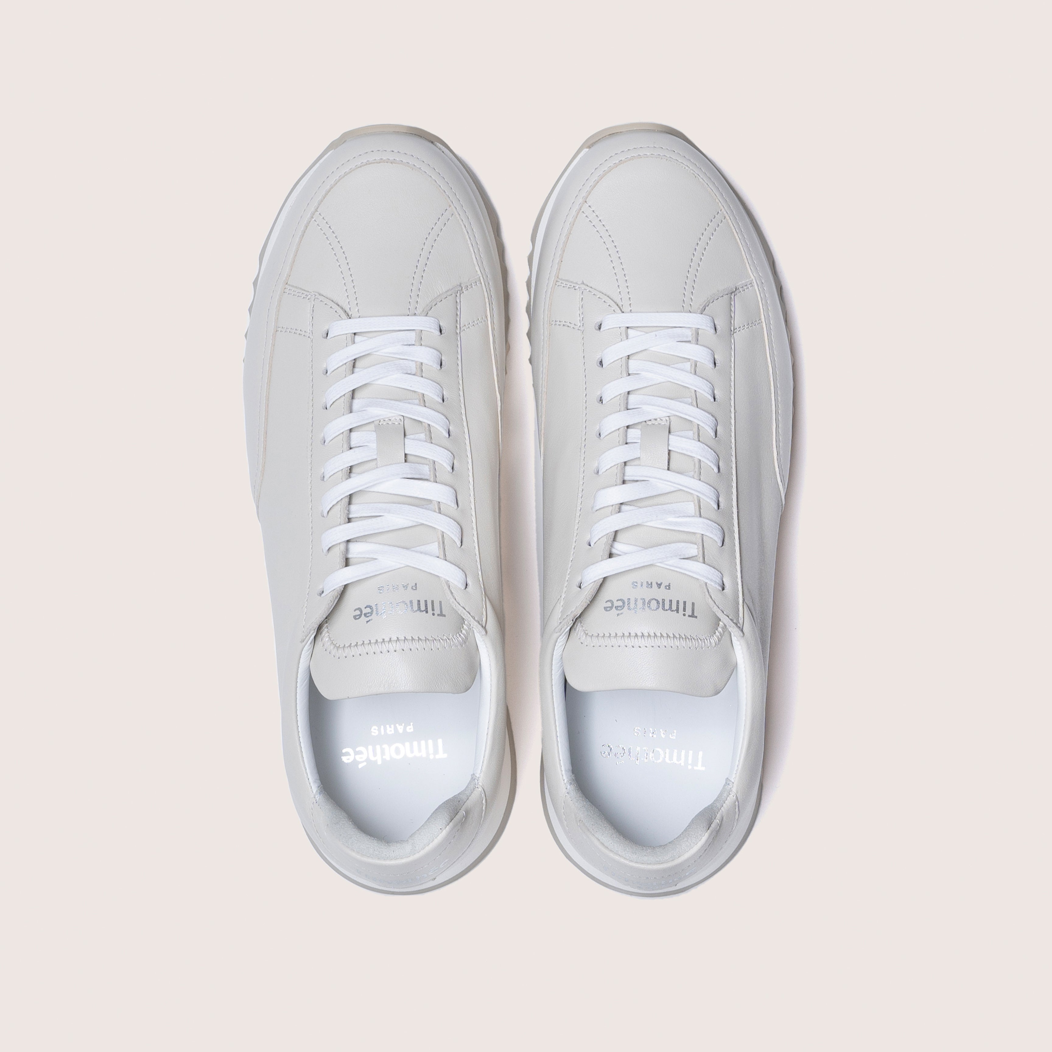 Timothee paris sneaker Cabourg cloud white sole white lace cotton white top photo