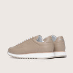 Timothee paris sneaker Cabourg Cloud taupe semi aniline leather white sole back photo