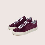 French minimalist clean bordeaux suede sneaker Atlantique by timothee paris quarter photo 