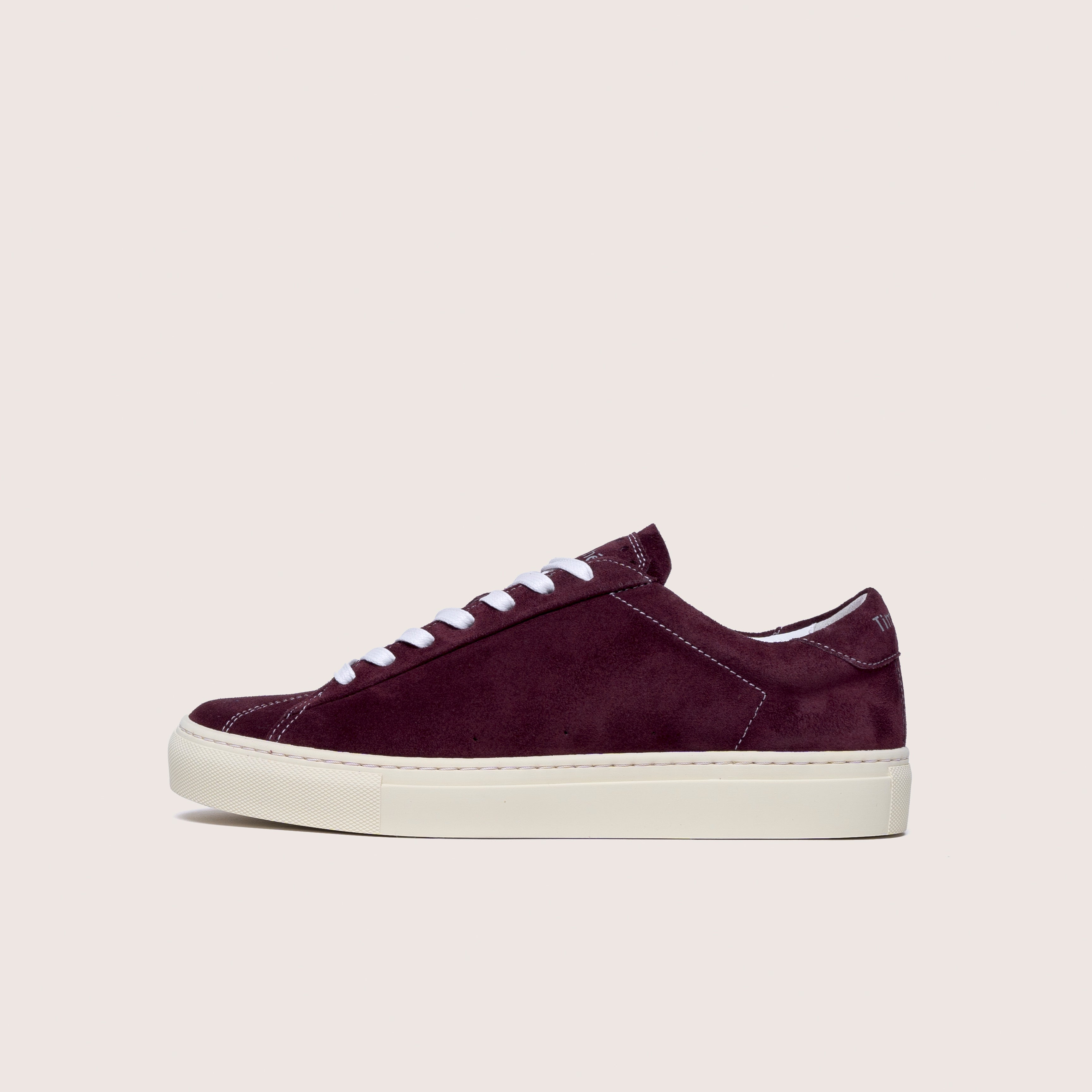 French minimalist clean bordeaux suede sneaker Atlantique by timothee paris profile photo 
