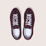 French minimalist clean bordeaux suede sneaker Atlantique by timothee paris top photo 