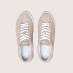 timothee paris sneaker atlantique with sustainable suede stone beige top photo