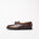 Side view of Beaune lace-up loafer by Timothée Paris, crafted in rich Cognac pull-up leather highlighting its refined silhouette.