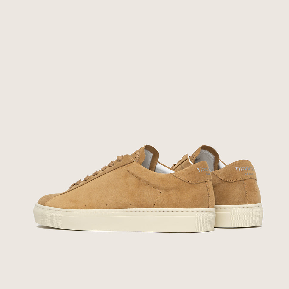 timothee paris sneaker atlantique monochrome caramel brown with sustainable suede back photo