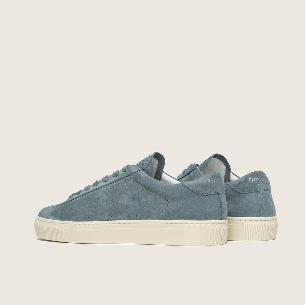 timothee paris sneaker atlantique monochrome leaf green with sustainable suede back photo