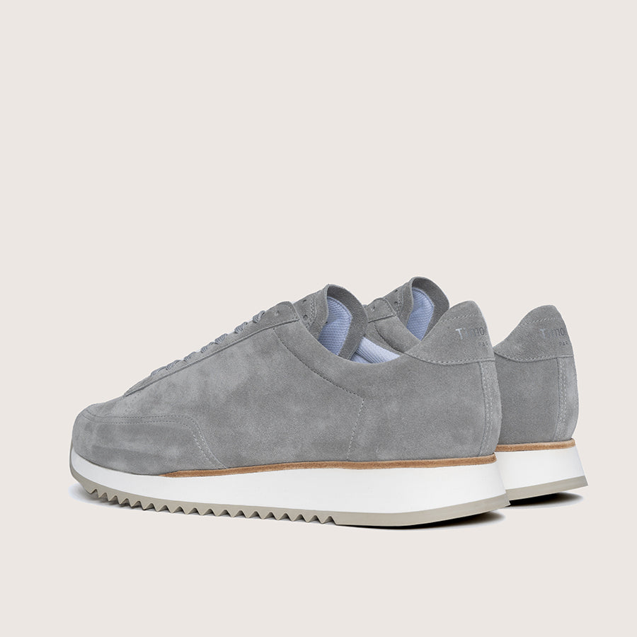 Timothee paris sneaker Cabourg Silver Grey suede back photo