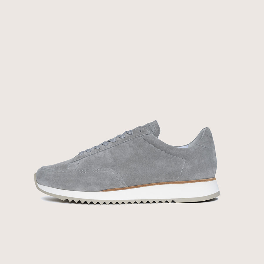 Timothee paris sneaker Cabourg Silver Grey suede profile photo