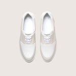 Handcrafted sneaker PYLA Vanilla white mens size by French brand Timothée Paris top photo