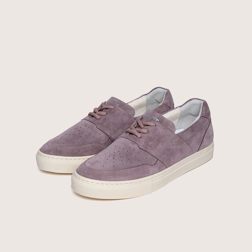 Timothee paris sneaker pyla oyster lilac quarter photo suede leather