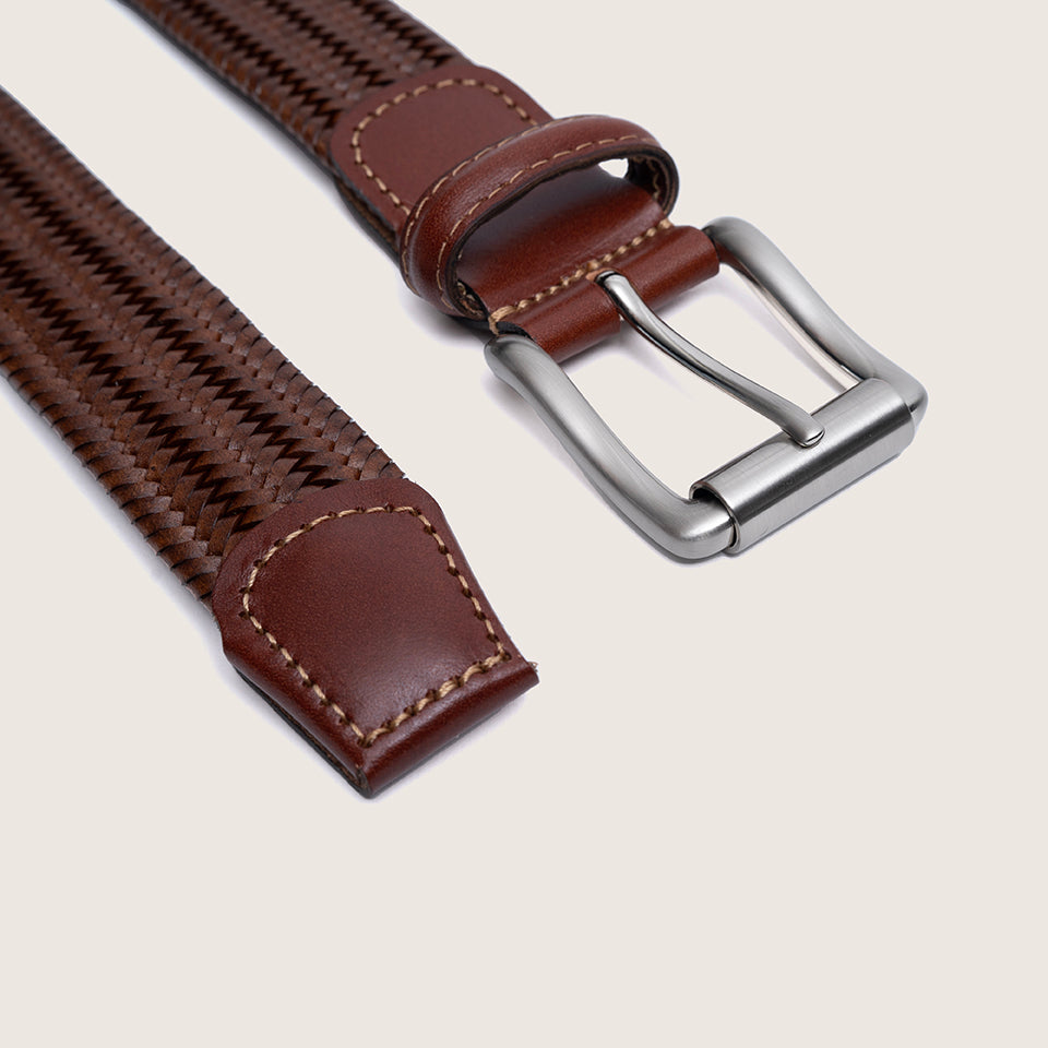 French style belt elastic and adjustable with silver buckle by timothee paris 